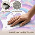 thumbnail image 6 of ODIKA Kawaii Galaxy Tie Dye Shaped Floormat Pink Mermaid Playful for Playroom, Bedroom, Reading Nook, Pet Friendly & Kids Safe Play, 6 of 7