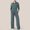 Light Blue, variant on Save for Summer AXXD Womens Leggings Long Sleeve Zipper Turn-down Collar Bodycon Solid Wide Legging Jumpsuit Rompers With Pocket