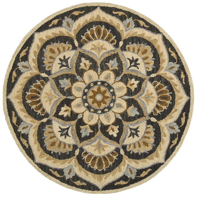 6 ft. Dazzle Round Area Rug, Black