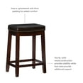 thumbnail image 6 of Linon Claridge Backless Counter Stool Faux Leather Nailhead Trim in Brown Wood, 6 of 11