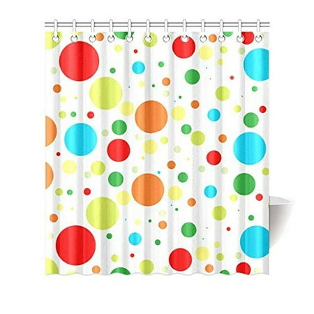 Mohome Polka Dot Shower Curtain Waterproof Polyester Fabric Mohome Polka Dot Shower Curtain Waterproof Polyester Fabric Size 66x72 Inches