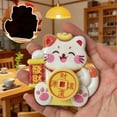 thumbnail image 4 of Fortune Cat & Wealth God Rotating Fridge Magnets, Chinese Traditional Auspicious Pattern Refrigerator Magnets, Spinning Lucky Charm Magnetic Decor for Kitchen Office, Oriental Cultural Gift Set, 4 of 7