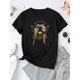 thumbnail image 2 of Creative Nature Lover Parrot Pattern Printed Women'S Fashionable Round Neck Short Sleeve, Simple Casual Sports T-Shirt, Comfortable Summer Top for Holidays., 2 of 6