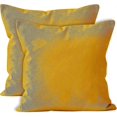 thumbnail image 1 of Cushion Covers 2pc Set (50 X 50 Cm) - Sunbeam Yellow - Solid Dyed Cotton Canvas, 1 of 5