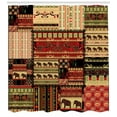 thumbnail image 3 of Ambesonne African Shower Curtain, Patchwork Style, 69"Wx75"L, Red Green Black, 3 of 3