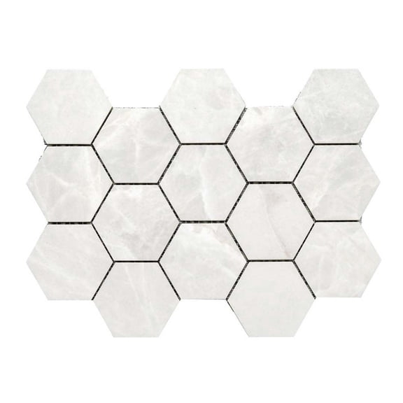 The Tile Life Botticino 12" x 12" White Matte Porcelain Mosaic Floor and Wall Tile, 1 Sheet