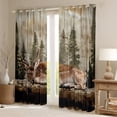 thumbnail image 2 of Castle Fairy Safari Deer Curtains Pack of 2 (42x84 Each),Jungle Animal Curtains Blackout, 2 of 6