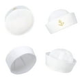 thumbnail image 2 of WINDLAND Sailors Ship Boat Captain White Military Hat Adult Kids Navy Marine Cosplay Cap, 2 of 18