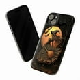 thumbnail image 4 of Enchanted Halloween Witch iPhone Case, Vintage Gothic Witch with Broom and Bats Under Full Moon, Spooky Fall Aesthetic, Compatible with iPhone 16 15 14 13 12 11 Pro Max, 4 of 6