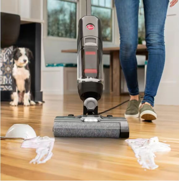 Streamline Corded Wet/Dry Hard Floor Cleaner and Vacuum Cleaner with Self Cleaning System for Sealed Hard Floors, Black