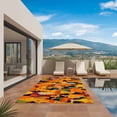 thumbnail image 2 of Boho Abstract Terracotta Outdoor Rug for Patio/Deck/Porch, Non-Slip Large Area Rug 5 x 8 Ft, Orange Red Color Block Retro Art Indoor Outdoor Rugs Washable Area Rugs, Camping Rug Carpet Runner, 2 of 8