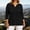 Black, variant on Womens Plus Size Tops Solid Color Casual 3/4 Sleeve V Neck T Shirt Loose Fit Tunic Blouse L-5XL Wine