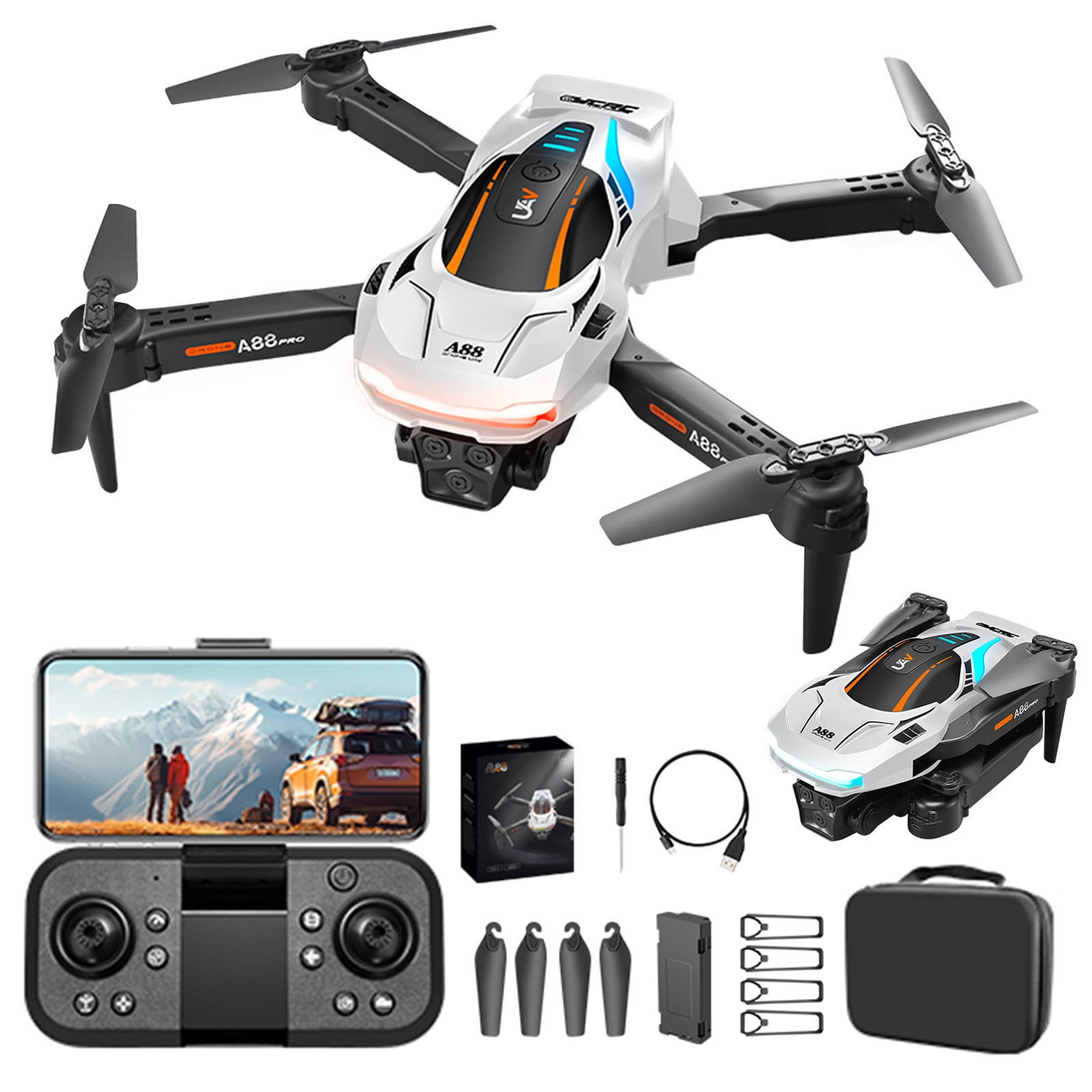 Drone with Camera for Beginners and Kids, 1080P HD FPV, Easy to Fly with Long Flight Time, 2 Batteries and Carrying Case