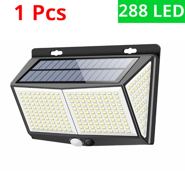 1-4PCS Solar Powered 288 LED PIR Motion Sensor Wall Light Garden Outdoor Lamps 