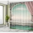 thumbnail image 5 of Ambesonne Vintage Shower Curtain, Royal Balcony Imaginary, 69"Wx70"L, Mint Green Rose Coconut, 5 of 5