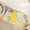 Dahlia Gray Yellow Flower, variant on Dahlia Dog Cat Food Mat,Gray Yellow Flower Absorbent Pet Feeding Mat with Rubber Backing,Non-Slip Water Bowl Placemat,Indoor Pet Accessories Supplies 12"x20"