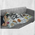 thumbnail image 6 of Saying Soft Flannel Fleece Throw Blanket, Yes I Really Do Need All These Donuts Glazed Dessert Chocolate Frosting Colorful, Cozy Plush for Indoor and Outdoor Use, 70" x 90", Hot Pink, by Ambesonne, 6 of 6