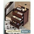 thumbnail image 4 of GALAXHERO 3 Drawer Night Stands for Bedroom, Espresso Tall Nightstand with Storage Cabinets, Wooden Bedside Table End Table for Living Room, 4 of 7