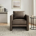 thumbnail image 3 of Comfort Pointe Tybee Espresso Faux Leather Modern Style Arm Chair, 3 of 10