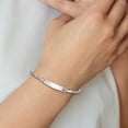 thumbnail image 5 of Auriga Fine Jewelry 925 Sterling Silver Rhodium Plated Medical Id Curb Link Bracelet 7 inch for Women, 5 of 7