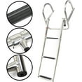 thumbnail image 6 of munirater 3 Steps Stainless Steel Pontoon Boat Ladder with Pedal Hand Railing Ladder Replacement for Marine Boat Yacht Swimming Pool, 6 of 7