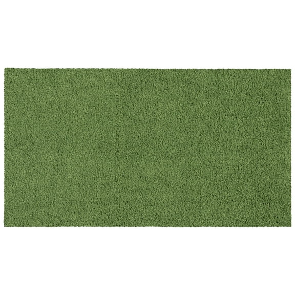 Mainstays Traditional Solid Green Shag Indoor Accent Rug, 1'8" x 2'10"