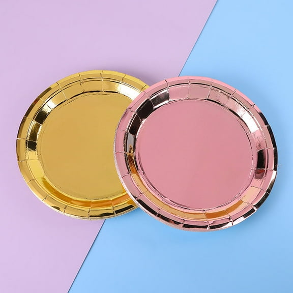 25 Pcs Disposable Paper Tray Plastic Plates Clear Round Cake