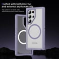 thumbnail image 7 of for Samsung Galaxy S23 Ultra Case,[Built-in Invisible Kickstand],Compatible with MagSafe,Military-Grade Drop Protection Double Layer Shockproof Slim Translucent Matte Phone Case,Lightpurple+Clear, 7 of 7