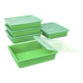 thumbnail image 1 of Storex Flat Storage Tray with Lid, Letter Size, 10 x 13 x 3 Inches, Green, 1 of 9