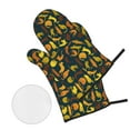 thumbnail image 2 of Oven Mitts and Pot Holders 4 Piece, funny cat High Heat Slip Resistant Oven Mitt and Trivets Set Kitchen Oven Glove Pot Holders for Cooking Baking Grilling, 2 of 7