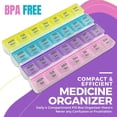 thumbnail image 2 of EIGTHTAIL Weekly Pill Organizer  4-Times-a-Day  BPA-Free Plastic Container, 2 of 9