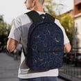 thumbnail image 5 of Yield Copper-Gold Gloss Outline Lily Flower Print Backpack for Women Men, Lightweight Casual Travel Daypack, Classic Basic College Backpack, Middle School Bag, 5 of 5