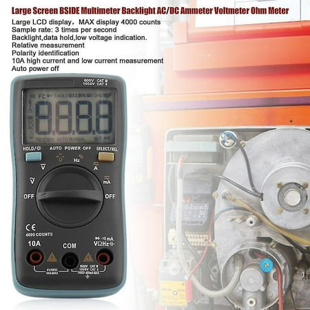 Large Screen Bside Multimeter Backlight Ac/dc Ammeter Voltmeter Ohm ...