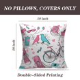 thumbnail image 2 of LALILO Throw Pillow Covers Cute Teenager Girls With Sneakers Birds Cushion Cover 18" x 18", 2 Pack, 2 of 6