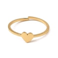 thumbnail image 2 of 12 pc 304 Stainless Steel Adjustable Open Cuff Rings Heart 1mm Inner Diameter: 17mm, 2 of 3
