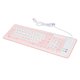 thumbnail image 5 of Teclado de silicona plegable de 103 teclas con cable USB, teclado plegable de silicona resistente al agua, silencioso, sin desvanecimiento, para PC, portátil, color rosa, 5 of 12