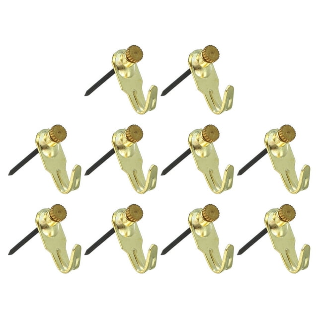 Unique Bargains 10lbs Picture Hangers Photo Wall Hanging Hooks Nails Hardware Wall Pins Picture Hanging Kit 10 Set