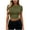 *Army Green, variant on VBVC Women's Short Sleeve Crop Top, Ladies' Fitted Crew Neck T-Shirt, Casual Basic Solid Color Tee For Women,Army Green,S-XL
