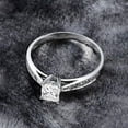 thumbnail image 3 of Vintage Moissanite Wedding Ring 1.50 Carat Princess Cut Moissanite Sterling Silver with 18k Gold Plating, 3 of 6