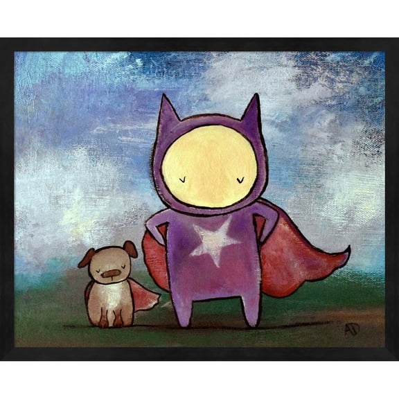 Great Art Now Superhero Friends by Andrea Doss, Framed Wall Art, 21.25W x 17.25H