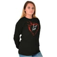 thumbnail image 5 of Flaming Hot Love Funny Valentines Day Women's Long Sleeve T Shirt Brisco Brands S, 5 of 6