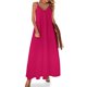 thumbnail image 1 of Vestido sin mangas de color plano carmesí, vestido de verano para mujer 2024, vestido de fiesta para mujer, vestidos de fiesta elegantes de lujo para mujer, 1 of 7
