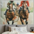 thumbnail image 2 of Orinice Horses Jockeys Red Hat Tapestry Wall Hanging Unique Style for Home Decor - Living Room, Bedroom, Farmhouse, Dorm 60x50inch, 2 of 6