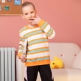 thumbnail image 2 of Godderr Toddler Kids Baby Girl Clothes Long Sleeve Pullover Crewneck Casual Stripes Sweatshirt, 2 of 5
