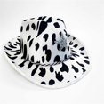 thumbnail image 3 of Flat Caps Brimmed Hat Western Sequin Cowgirl Hat Magician Hat Adult Girl Cosplay Costume Kerchief Night Club Headwear black suit, 3 of 4