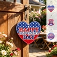 thumbnail image 4 of CuiLiyq 4th of July Wooden Welcome Door Hanger, Patriotic Memorial Day USA 250th Anniversary Sign for Front Porch Wall Entryway Home Decor, 4 of 7