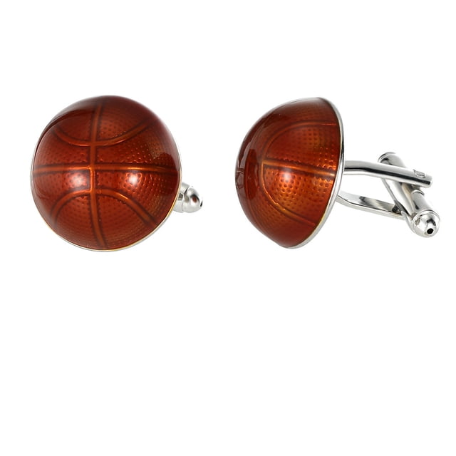 Gemelos de baloncesto esmaltados con diseño deportivo para hombre