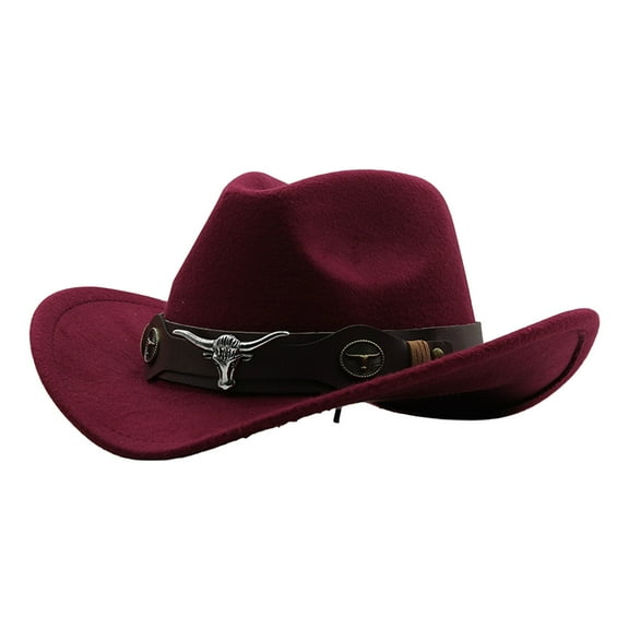 Men Cowboy Hat, Audhol Men Hat Women's Woven Classic Cattleman Hat Winter Outdoor Cowboy Baseball Caps Cowboy Hat Men Hot Pink M