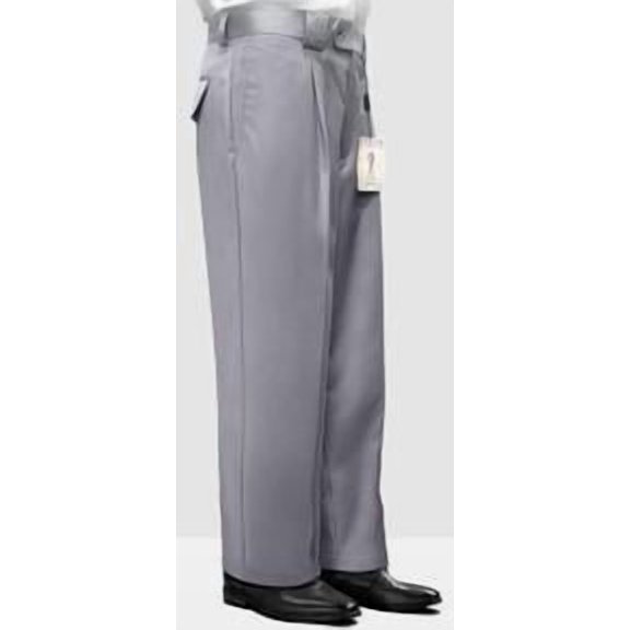 Statement Mens Grey Wool Wide Leg Baggy Dress Pants WP-100