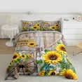 thumbnail image 2 of Manfei Rustic Sunflower Bedding Comforter Set,Old Barn Door Twin Comforter Sets,Country Farmhouse Lodge Bedding Set For Men Women,Ultra Soft Home Decor,2 Pieces, 2 of 8